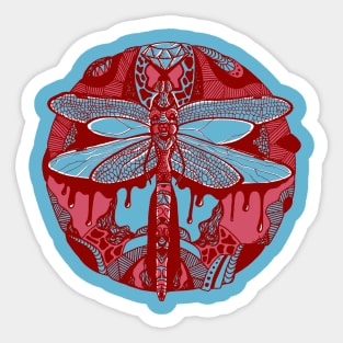 Pastel Tones Circle of the Dragonfly Sticker